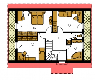 Mirror image | Floor plan of second floor - PREMIER 179